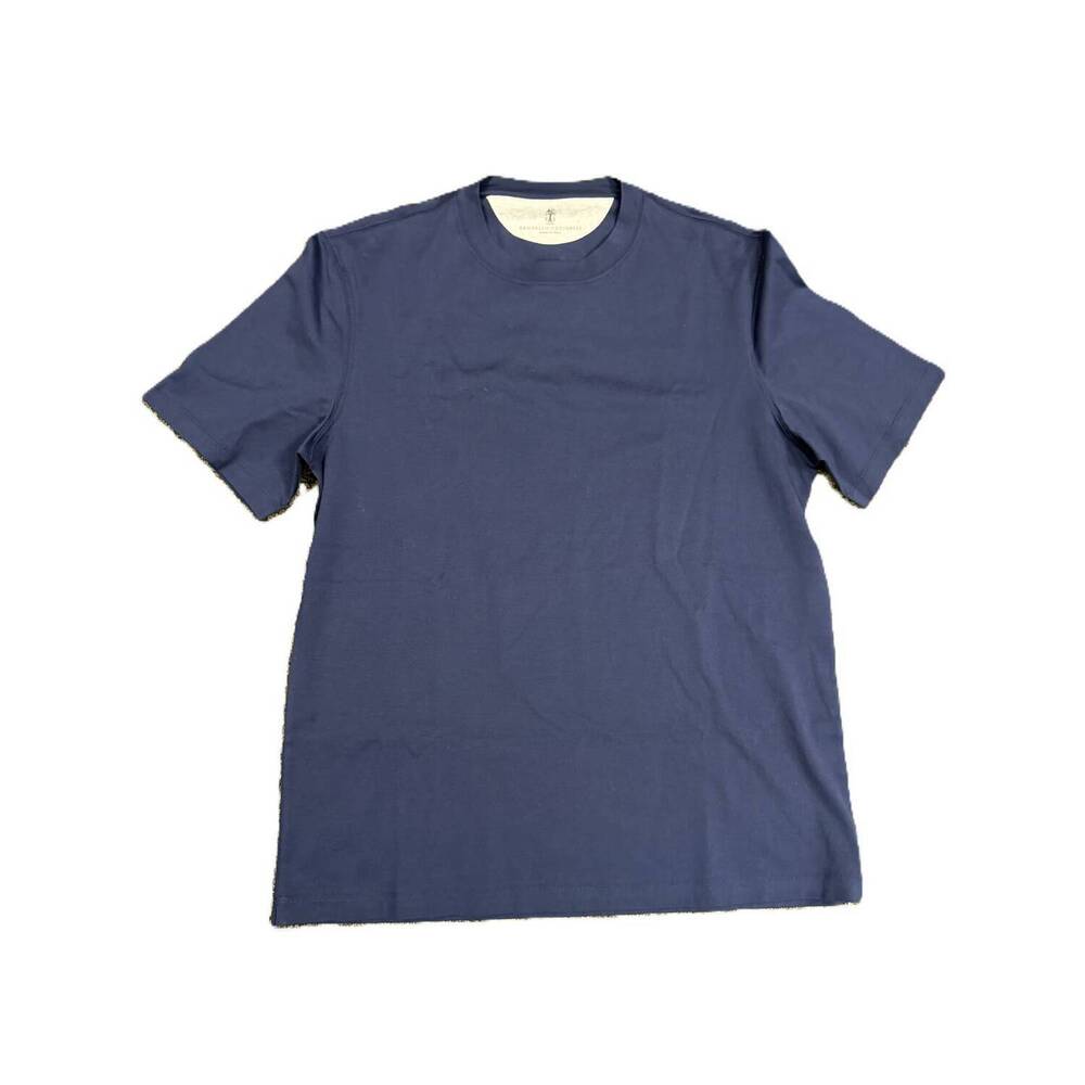NEW BRUNELLO CUCINELLI men's cotton-jersey t-shirt in navy c9708